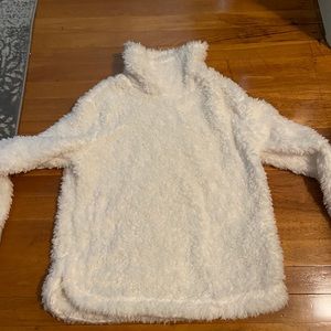 White Sherpa pullover
